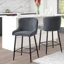 Melody Barstool 750mm - Grey Velvet