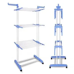 Heavy-Duty Three Layer Clothes Rack 8606 Durable & Spacious Drying Rack, Easy Fold & Store, Adjustable & Portable Solution Ideal for Home & Apartment