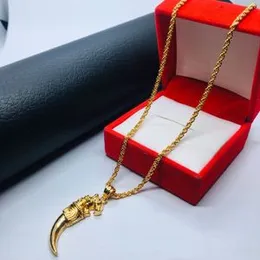 Gold Plated Soft Rope Chain With Koti Death Pendant For Women-18 inch