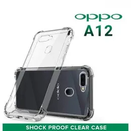 Luxury Shockproof Transparent ThickBallon Bumper Case For OPPO A12 Crystal Transparent Premium Quality Shockproof Protective Phone ShellOPPO A12 Soft 