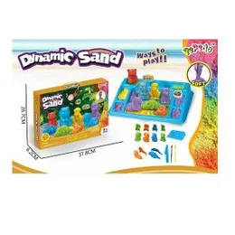 Kids Toy DIY Animal World Magic Play Clay Sand Series 6 Colours 1500G (0427)