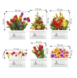 Rawpockets Switch Board Floral Combo Self Adhesive Wall Sticker (FROM INDIA FAAZ)