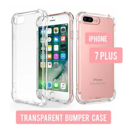 iPhone 7 Plus  8 Plus  X  XS Shockproof Silicone Bumper Case – Ultra Clear Slim Back Cover