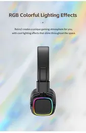 Wireless Headphones Cool Colorful Lamp  Ultra Long Battery Life  HIFI Sound Quality