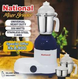 National Stainless Steel 3jar Mixer Grinder