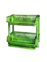 Kitchen Plate Storage Small Plastic 2 tier Rack