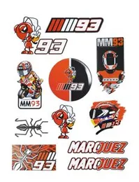 Automopix Bike Stickers MM 93 Bike Decals Tool Box Helmet Stickers Full Sheet(FROM INDIA) SAB