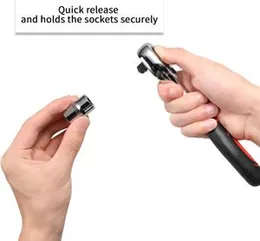 Heavy Duty 1/2" Drive Ratchet Socket Handle Wrench Promotion Cr-V Quick Release Square Head Spanner Socket Drive Spanners Hand (Material Plastic and S