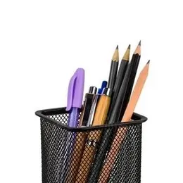 Pen Holder Metal box Mesh Type - Black Color Stationery Holder Simple and Elegant