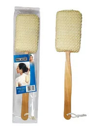 bath Body & Back Brush With Sisal Exfoliate Long Handle Massager Scrubber Shower Bath