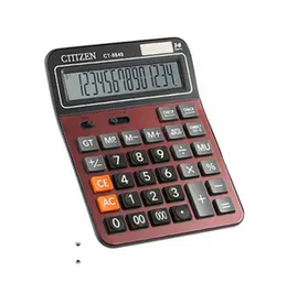 Citizen CT-8840 Desktop Calculator 14 Digit Extra Large Display Solar Battery Metal Faceplate Metallic Keys Office Business Retail Billing