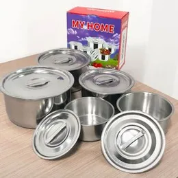 My Home 5pcs stockpot set stainless steel stockpots 16cm-32cm