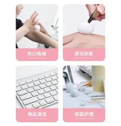 100 Pcs Cotton Balls Bag - Small Cotton Balls for Make-Up, Simply Soft Pure Cotton, Absorbent, Nail Polish Removal, Pet Care 100 Count