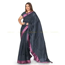 Gray With Pink Boarder ORGANZA COTTON