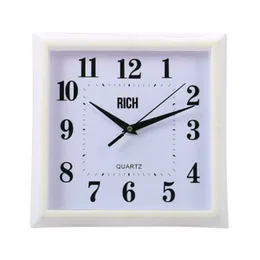 Rich Clock Wall RHC-2402 Square Silent Quartz Analog Non-Ticking Plastic Battery Wall Clock