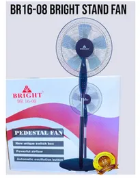 Bright Stand Fan BR 16-08 16 Inch 55W 5 AS Blades Oscillation Timer Overheat Protection