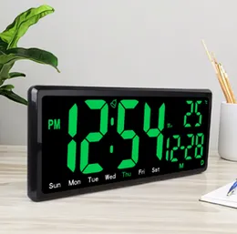 Astro Digital Wall Clock DS-3809L Large LED Remote Temperature Alarm Timer Calendar