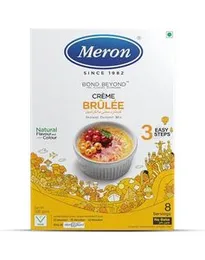 Meron Creme Brulee | Instant Dessert Mix | Cream Caramelized Classic Dessert | Natural Flavour & Colour | Vegan | 3 Easy Steps | 100g