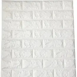 1-pc PE Foam 3D Brick Wall Sticker Thick 3D Brick Wall Stickers Wallpaper Decor DIY Foam Waterproof Wall Covering Wallpaper For Kids Living Room TV Ba