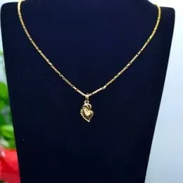 Gold Plated 1mm New Model Box Chain With Heart Pendant With White Stone For Women.