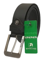 Woodland Menâs Brown Genuine Leather Belt â Premium Cowhide Waist Belt | Luxury, Durable & Timeless Menâs Fashion Accessory, Stylish High-Qualit