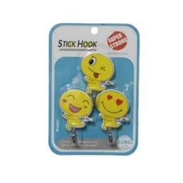 3 Pcs Fashio n Strong Sticking Hook Wall Hanger - PP+PVC Seamless Adhesive Nine Hook Bathroom Home Sucker Household Hook Set