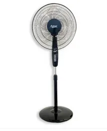 Aklan 16 Inch Heavy Duty Stand Fan LHSF09B 5 Blades 4 Speeds 60 Min Timer Copper Motor