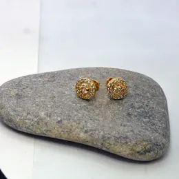 Gold Plated Stylish Charm Very Small Derana Earrings With Full Stone For Women.