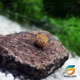 AltÄ±n Rengi Kaplama KaplamalÄ± GerÃ§ek CZ Metal BakÄ±r Yuvarlak daÄÄ±nÄ±k boncuklar DIY TakÄ± YapÄ±mÄ± 20 adet lot baÅÄ±nPendant for Women.