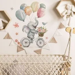 Pumkins Baby Elephant with Balloons Wall Stickers for Kids Baby Wall Stickers for Kids Room Bedroom Playroom Nursery Living Room Dï¿½cor Wall Art Wall
