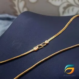 Gold Plated Flat Fox Chain For Women 02MM 18/24 inch-60cm