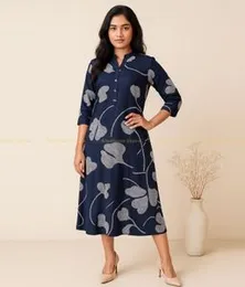 Dark Blue with White Lego Frock 08