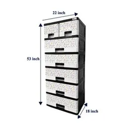 Plastic Drawers Dresser, Storage Cabinet with 6 Drawers, Closet Drawers Tall Dresser Organizer for Clothes, Playroom, Bedroom Furniture