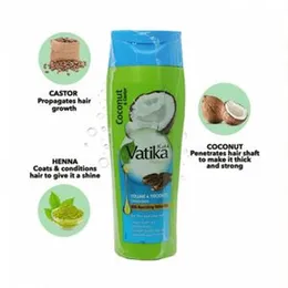 Vatika Shampoo - 400ml Coconut & Castor ( Volume and Thickness )