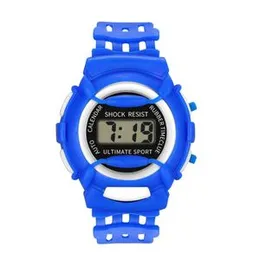 Children Electronic Watches Led Digital Sport Watches Round Dial Silicone Strap Wristwatches Boys Girls Gift