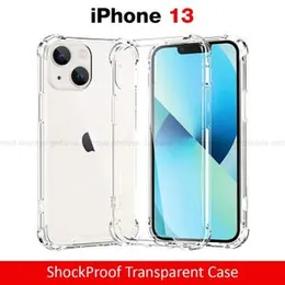 iPhone 13 Transparent Shockproof Clear Bumper ThickBallon Case - Clear TPU Bumper Case For iPhone 13 Back Cover Premium Quality Anti Shock Airbag Phon