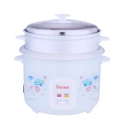 Fischer FS-1110 1L Rice Cooker - Automatic Cook Warm Non-Stick Pot Cool Touch Handle One-Touch Family Steamer