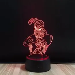 Kids 3D Illusion7 Colours Change Night Light Touch Table Desk Lamp