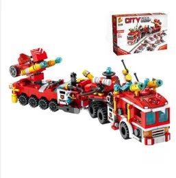 City Fire Brigade 557 Pieces 12 in 1 Deformation Building Blocks Panlos Brick Toys & Gift Set for Children