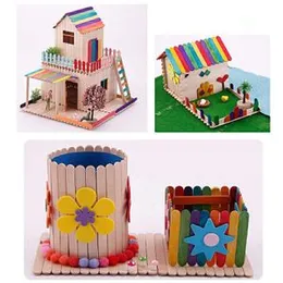 15 cm x 2 cm Large 50 Pcs craft sticks Popsicle sticks Ice cream sticks multi color natural wooden Ice Stick