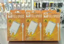 Full Speed USB Wall Charger UK 3-Pin Plug Fast Charging Adapter Dual Port PD 20W QC 3.0 Safe Charging Compact Travel Charger Universal Mobile Phone Ta