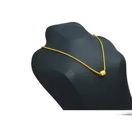 Gold Plated 2mm Fox Chain With New Barrel Design Pendant For Women.