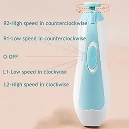 Baby Electric Nail Clipper | Safe & Low Noise Baby Nail File with 6 Grinding Heads for Fingernails & Toenails (Sky Blue / Pink)