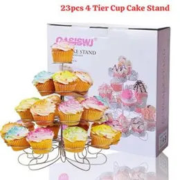 23pcs 4 Tier Cup Cake Stand