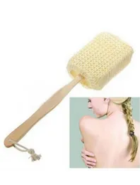 bath Body & Back Brush With Sisal Exfoliate Long Handle Massager Scrubber Shower Bath