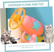 Helicopter Cat Toy | Colorful Flying Propeller Interactive Toy for Cats, Cat Chase & Fetch Fun, 2024 Funny Cat Play Toy