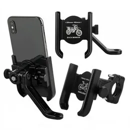 Aluminum Bicycle And Motorbike Mobile Phone Holder 360 Rotatable Motorbike Phone Holders Handlebar Stand Mount Bracket Mobile Phone Holders