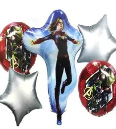 Avengers Theme paper plate paper cup Paper Serviette Cake Topper Foil Balloon Set Partyware Super Hero Iron Man Hulk