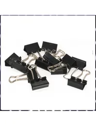 black Binder Clips 19mm(3/4mm) (12 pieces in a box)