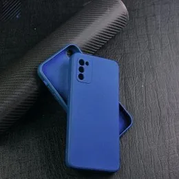 Samsung A03s Hard Silicon Cover 2MM Blue Colour, 2MM Hard Silicon Back Cover for Samsung Galaxy A03s, Durable Phone Case, Hard Silicon Cover